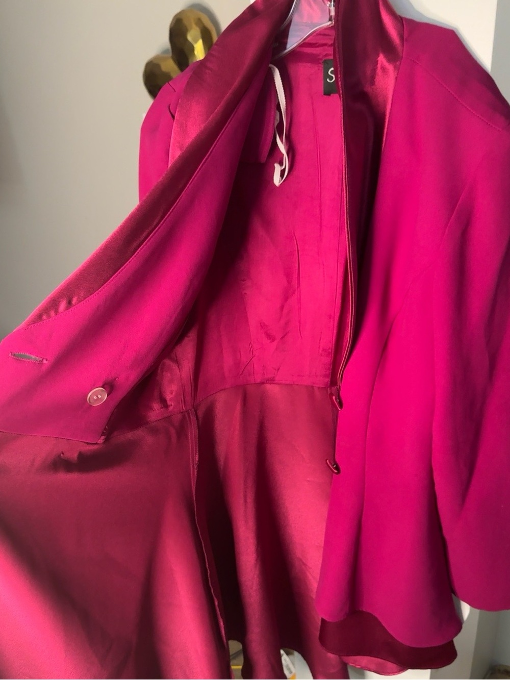 SL Fashions Vintage-Inspired Fuchsia 2-Piece Pantsuit Set – Size 8 - Picture 10 of 11